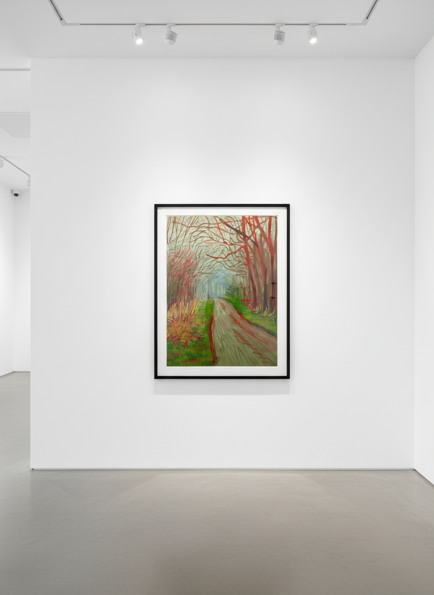 David Hockney - 13th of January, The Arrival of Spring in Woldgate, East Yorkshire, 2011, iPad Drawing printed on paper