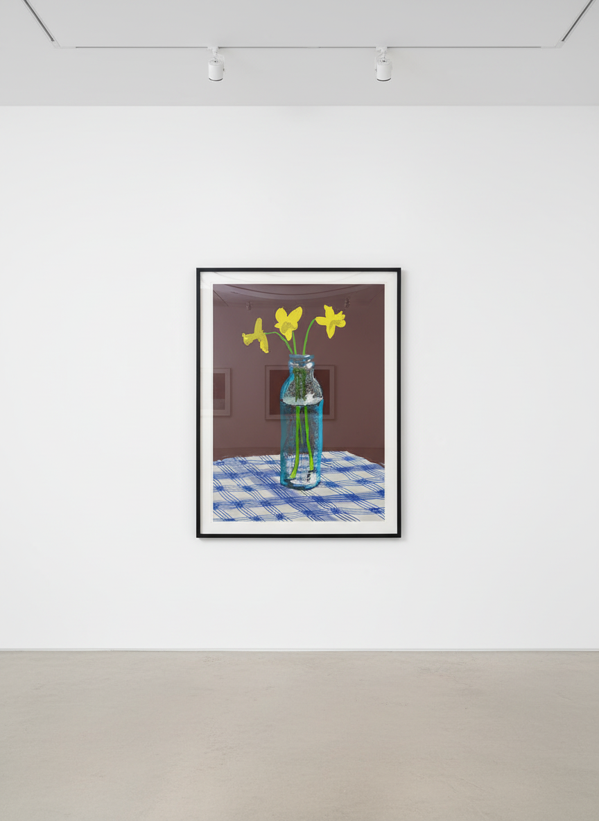 David Hockney - 7th April 2021, More Flowers on the Table, 2021, iPad Painting Printed on Paper