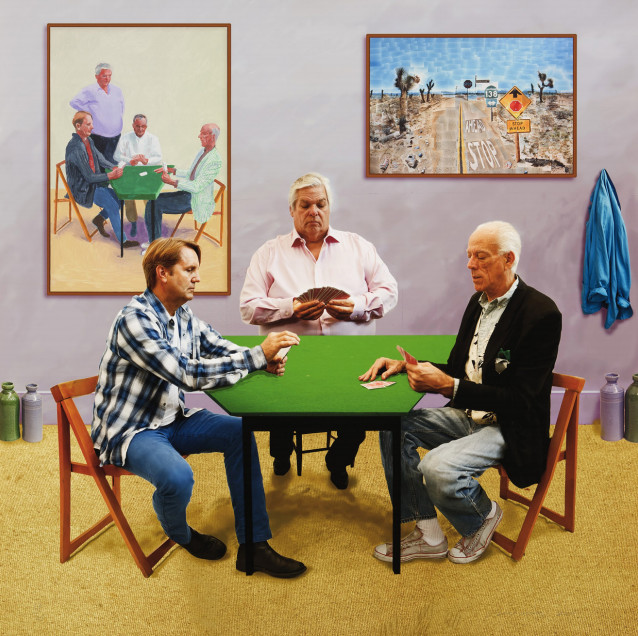David Hockney - A Bigger Card Players, 2015, Photographic drawing