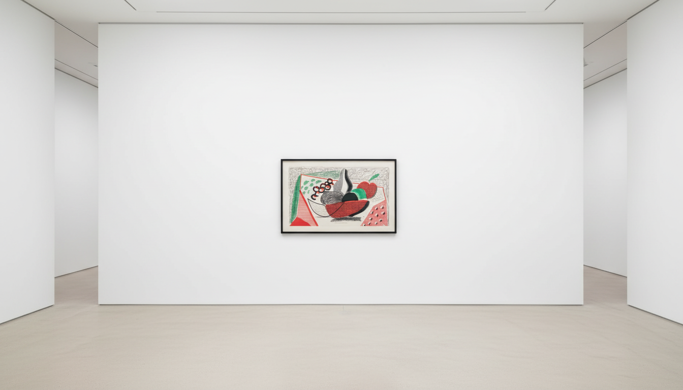 David Hockney - Apples Pears & Grapes, 1986, Home made print, on 120g Arches rag paper executed on an office colour copy m...