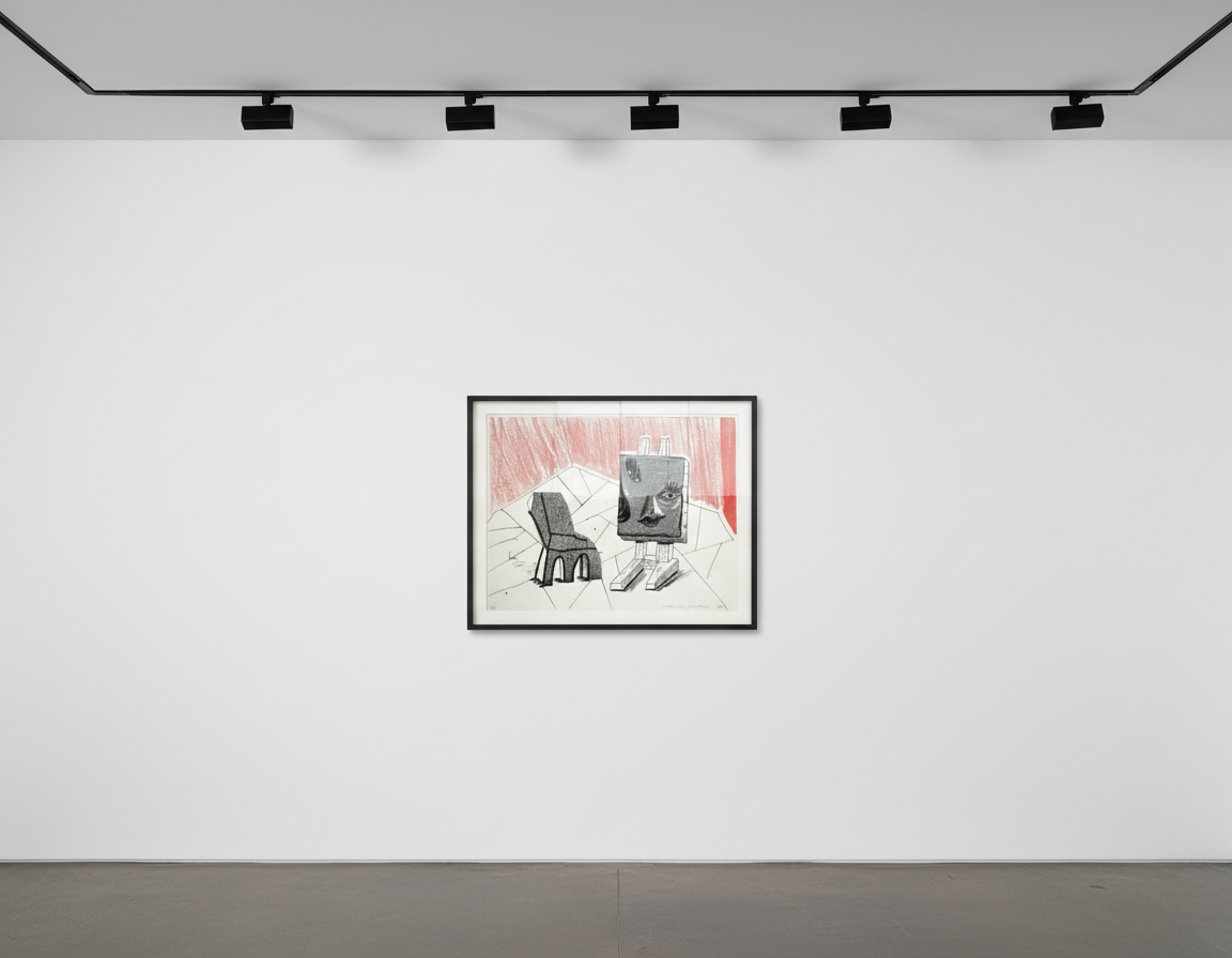 David Hockney - Celia with Chiar, 1986, Home Made Print