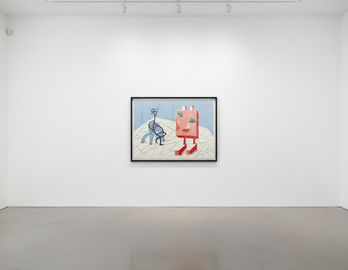 David Hockney - Celia With Guest, 1986, Home Made Print