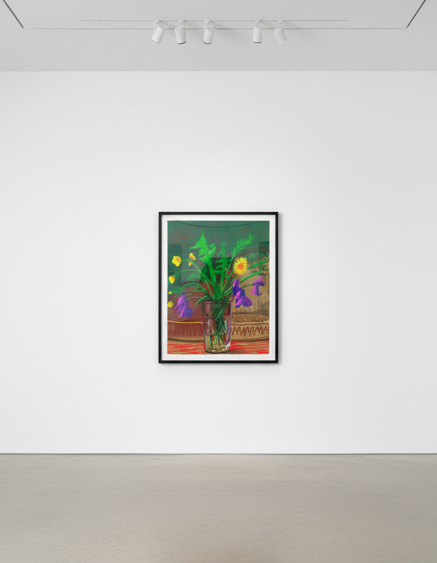 David Hockney - Dandelions, 2011, iPad drawing