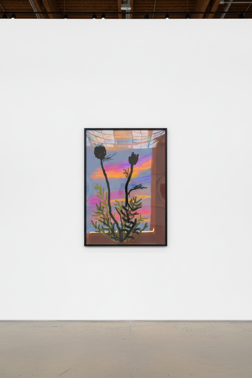 David Hockney - Early Morning, 2009, iPhone drawing printed on paper