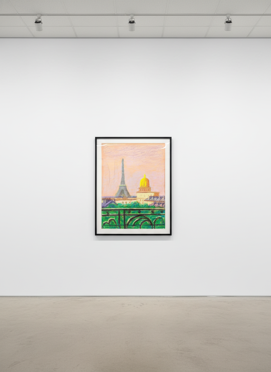 David Hockney - Eiffel Tower by Day, 2010, iPad Drawing Printed on Paper