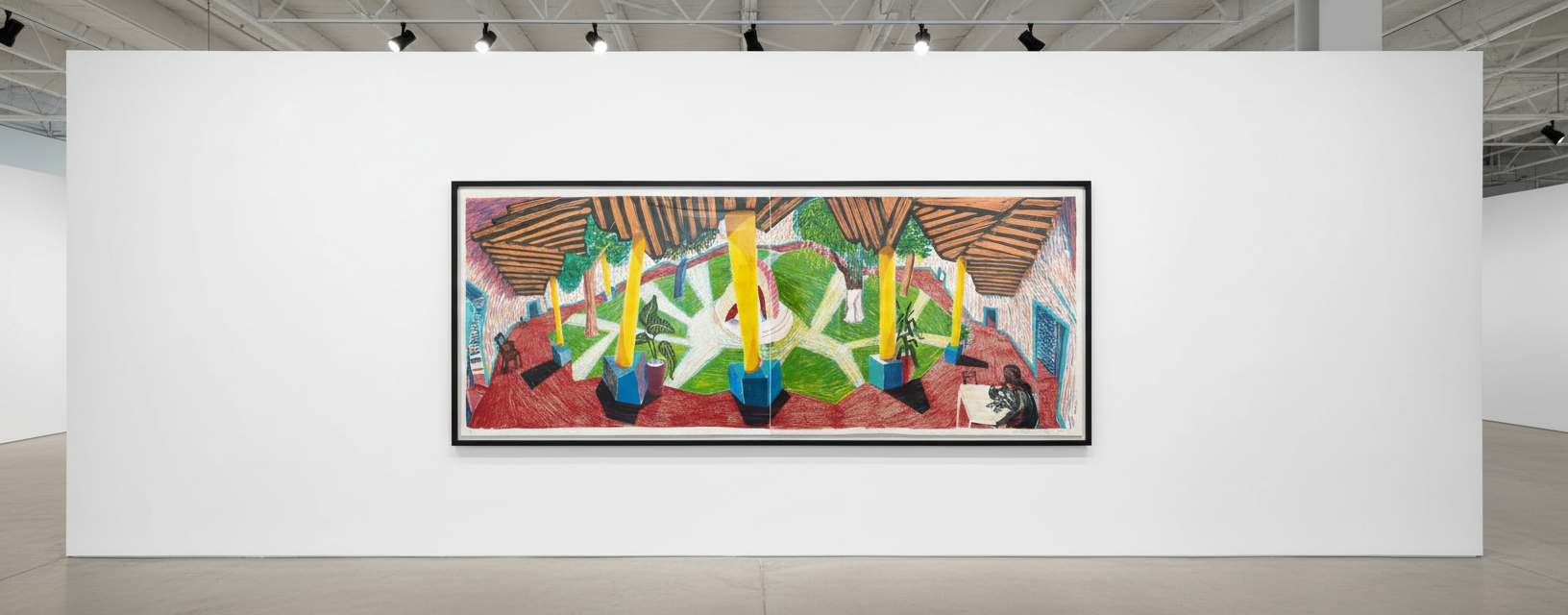 David Hockney - Hotel Acatlan, Two Weeks Later, 1985, Lithograph in colors on two sheets of handmade TGL paper