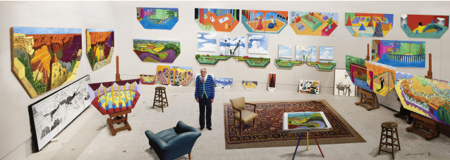 David Hockney - In The Studio, December 2017, 2017, Photographic drawing
