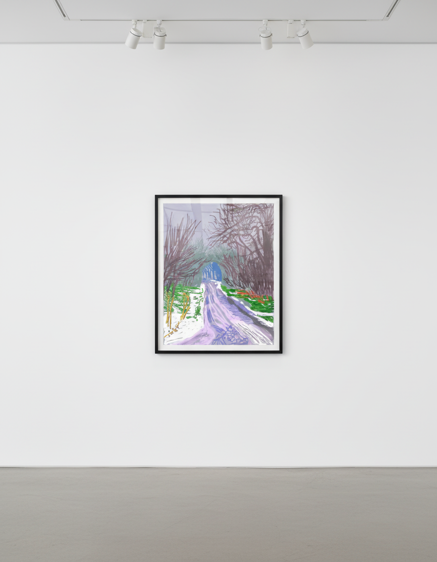 David Hockney - January 4, The Arrival of Spring in Woldgate, East Yorkshire, 2011, iPad Drawing Printed on Paper
