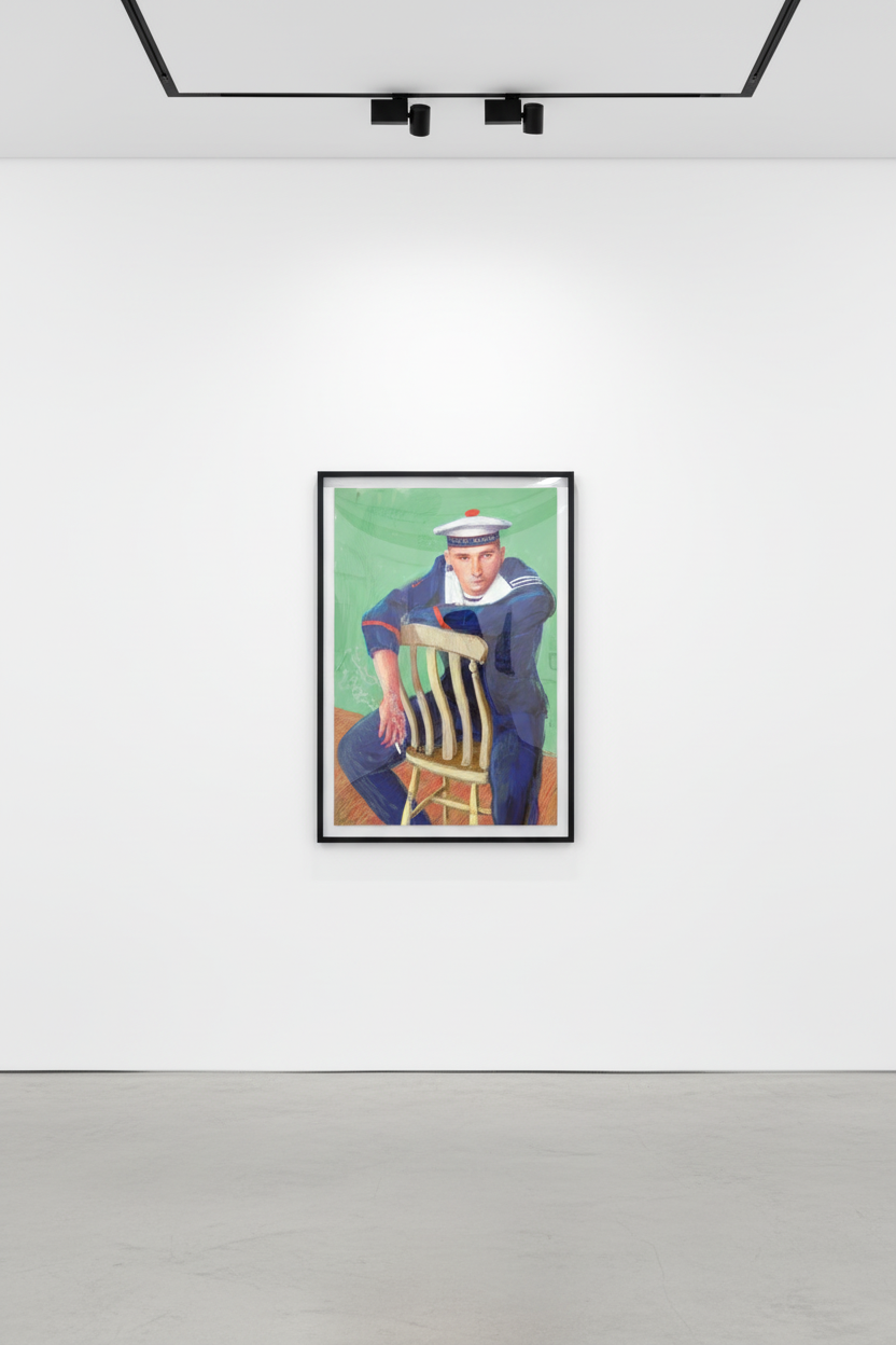 David Hockney - Matelot Kevin Druez 2, 2009, Computer drawing in colors, printed on wove paper