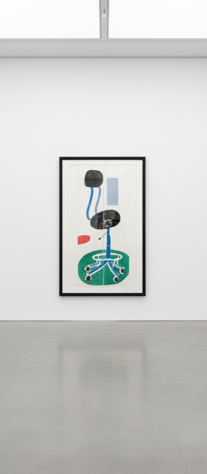 David Hockney - Office Chair, 1986, Home made print on Arches 120 gram rag paper executed
on an office colour copy machine...