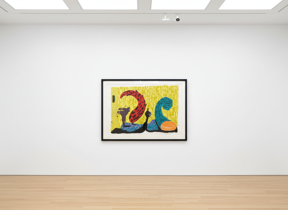 David Hockney - Pushing Up, 1993, Lithograph and Screen Print