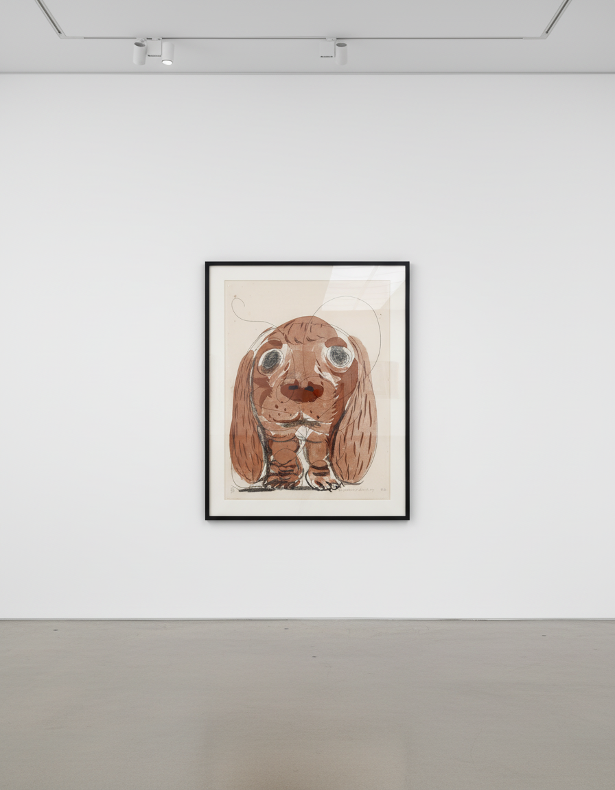 David Hockney - Stanley at 8 weeks, 1986, Home Made Print