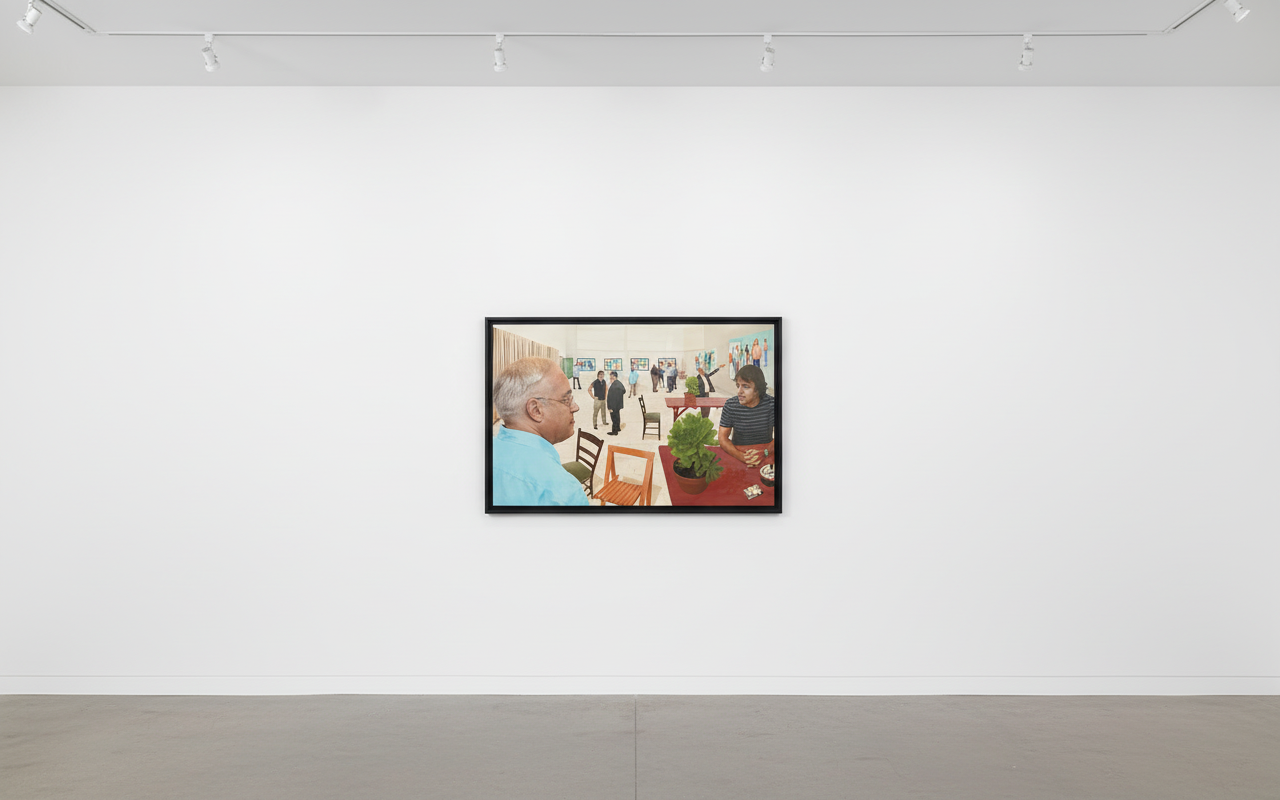 David Hockney - The Red Table, 2014, Photographic drawing printed on paper, mounted on Dibond