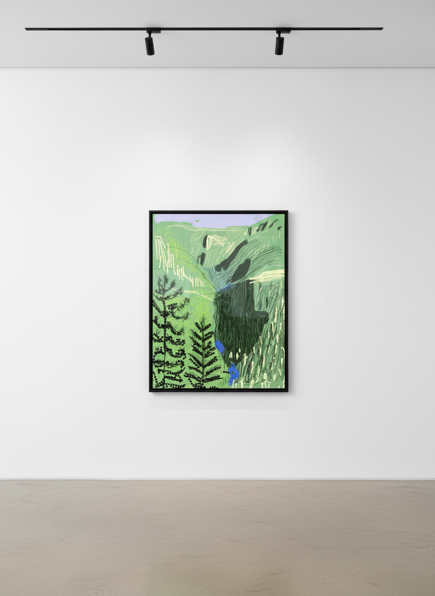 David Hockney - The Yosemite Suite No. 21, 2010, Ipad drawing on paper