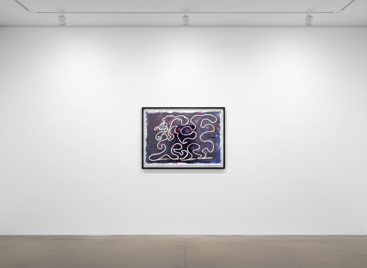 David Hockney - White Lines Dancing in Printing Ink, 1990