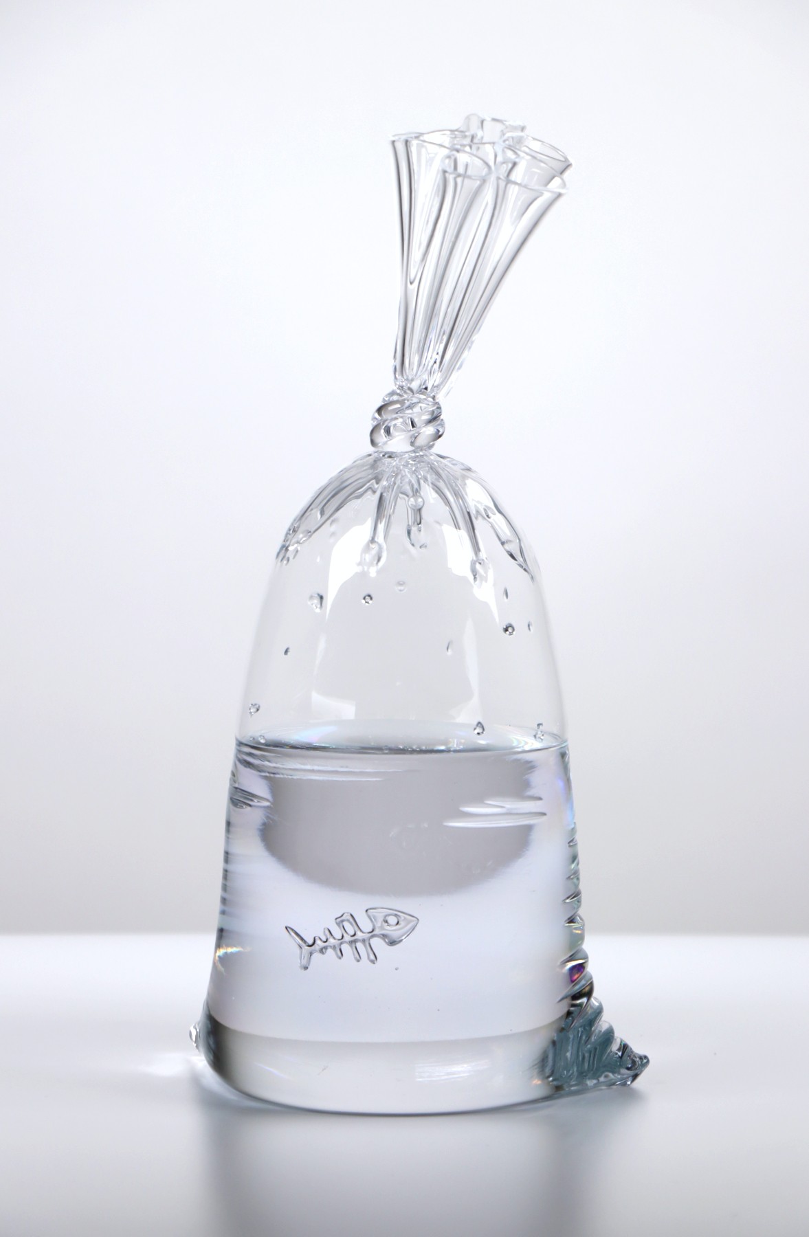 Dylan Martinez - BF 16 (Skeleton Fish), 2026, Glass Sculptures - Hot Sculpted, Sandblasted, Acid Etched