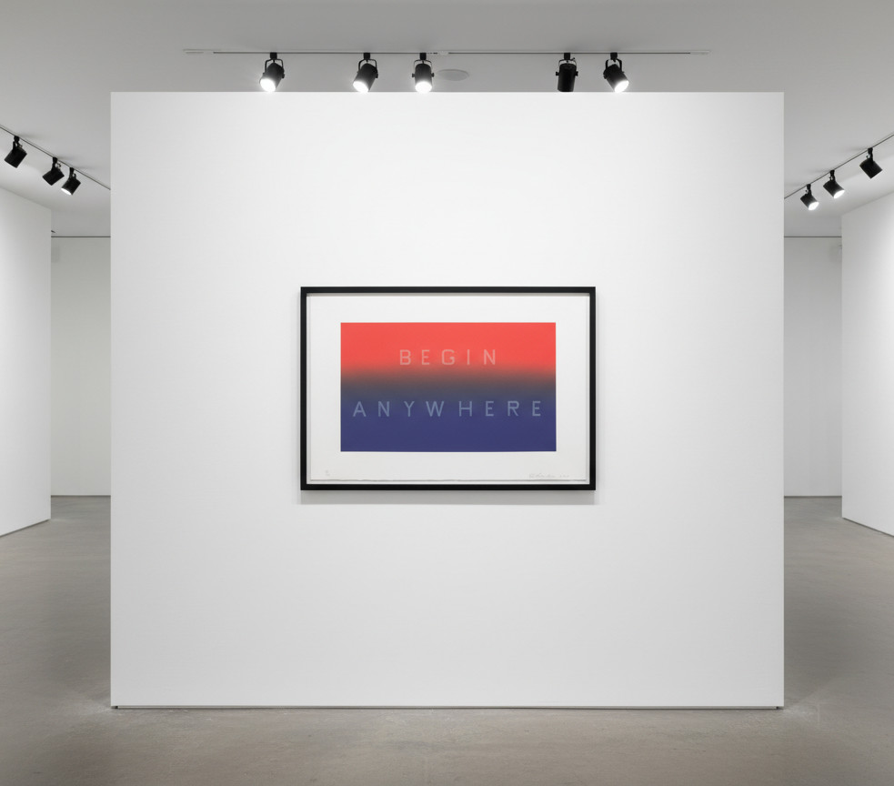 Ed Ruscha - Begin Anywhere, 2024, Color hand-pulled lithograph