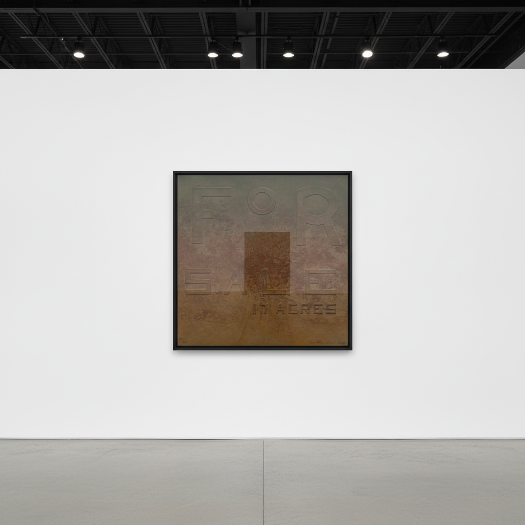 Ed Ruscha - For Sale 17 Acres, 2014, Mixograph on handmade paper