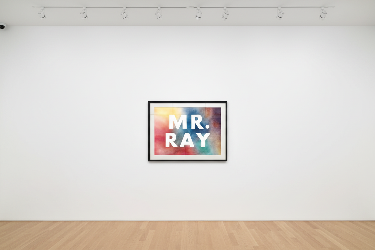 Ed Ruscha - Mr Ray, 1975, Offset lithograph in colors
Signed and numbered