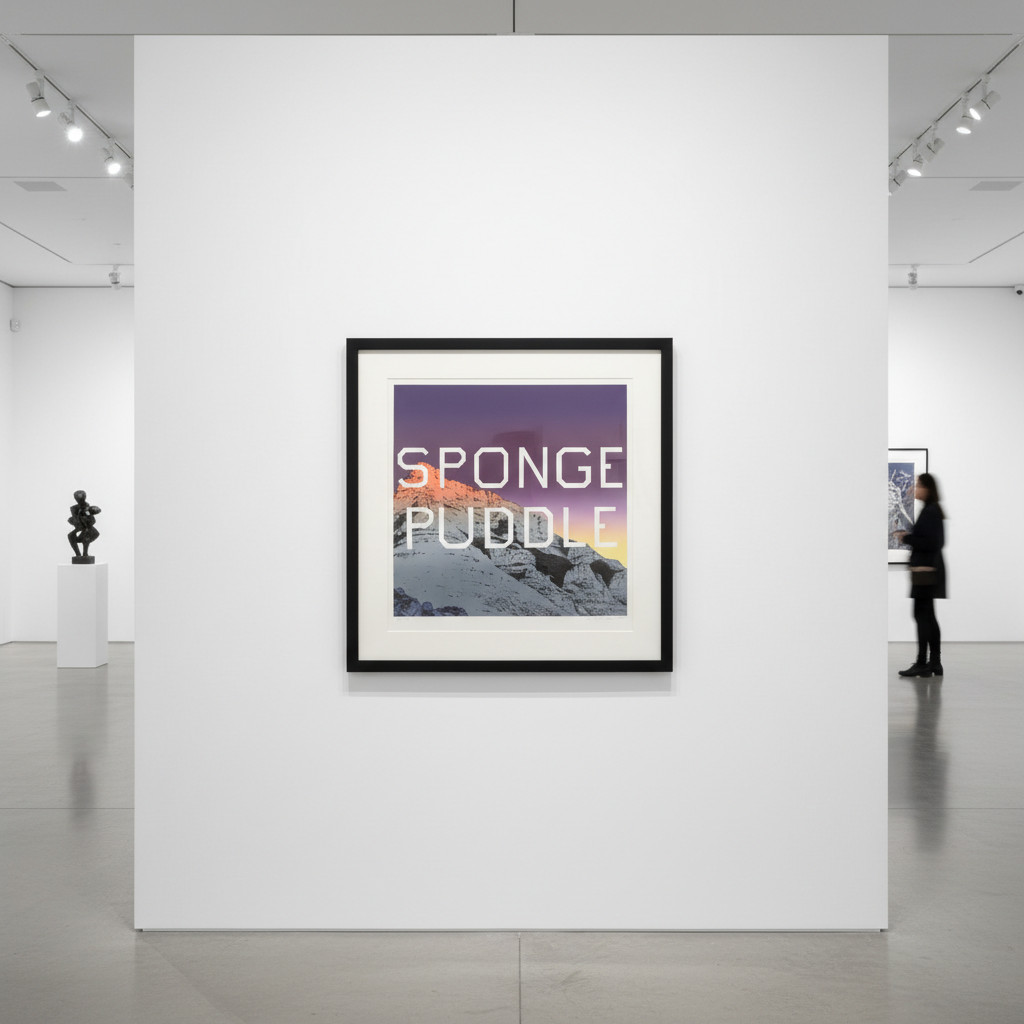 Ed Ruscha - Sponge Puddle, 2015, Lithograph