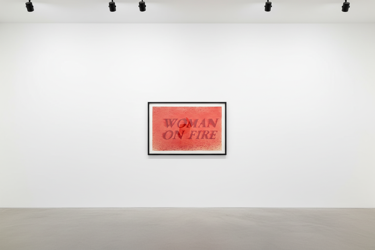 Ed Ruscha - Woman on Fire, 2024, Lithograph