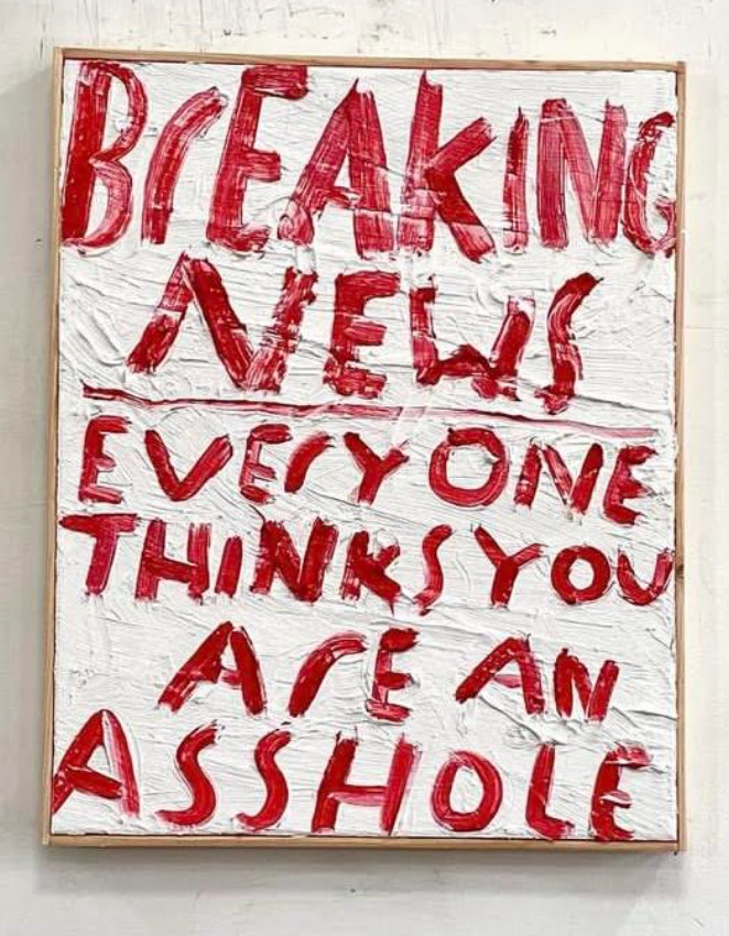 Eric Stefanski - Breaking News, 2024, Oil on canvas