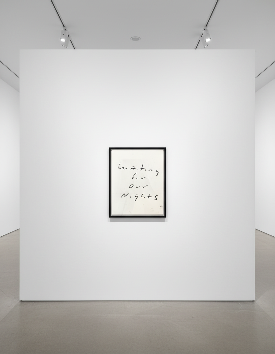 Eric Stefanski - Waiting For Our Nights, 2023, Charcoal on heavyweight paper