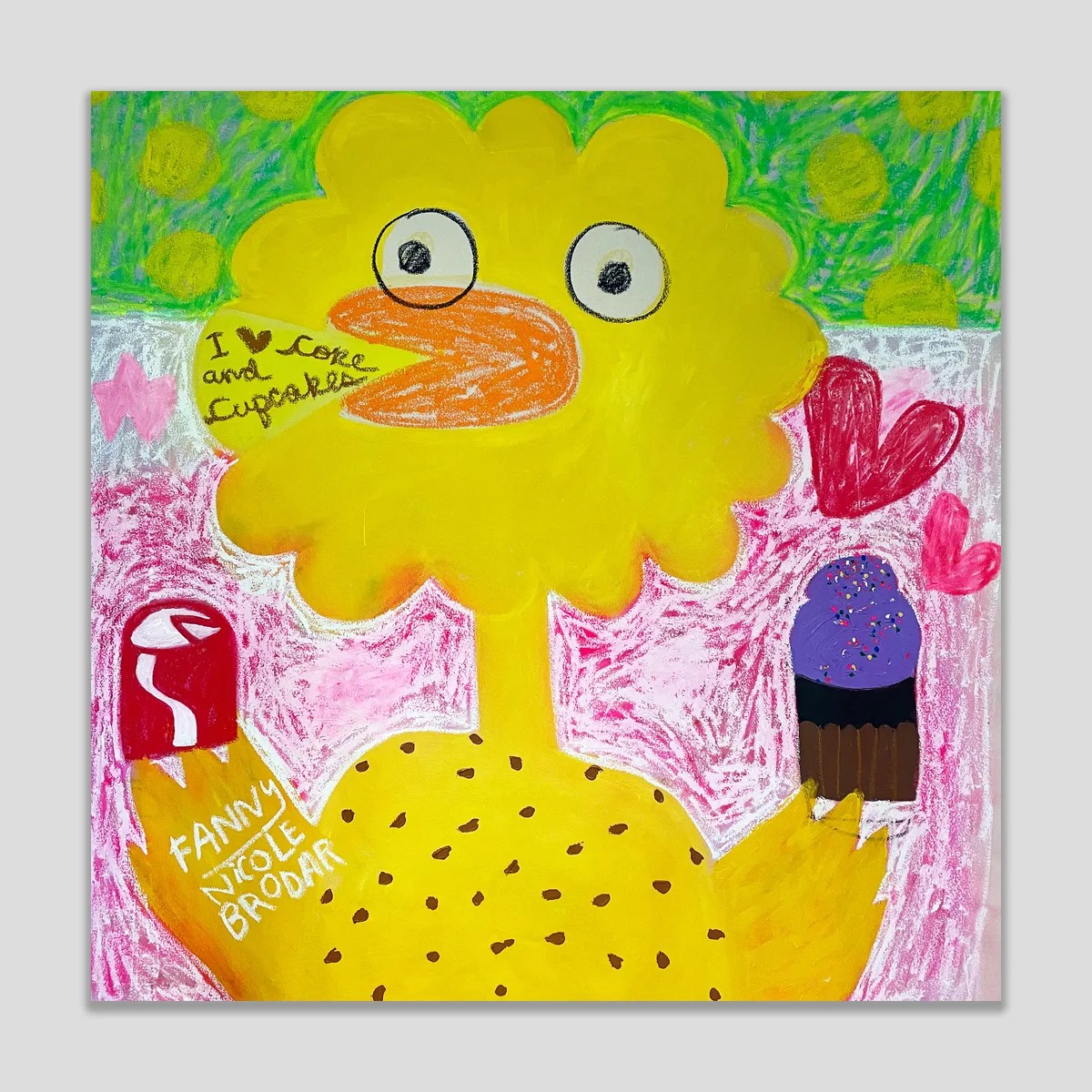 Fanny Brodar - Candy Crush, 2022, Acrylic, oil stick, and spray paint on canvas