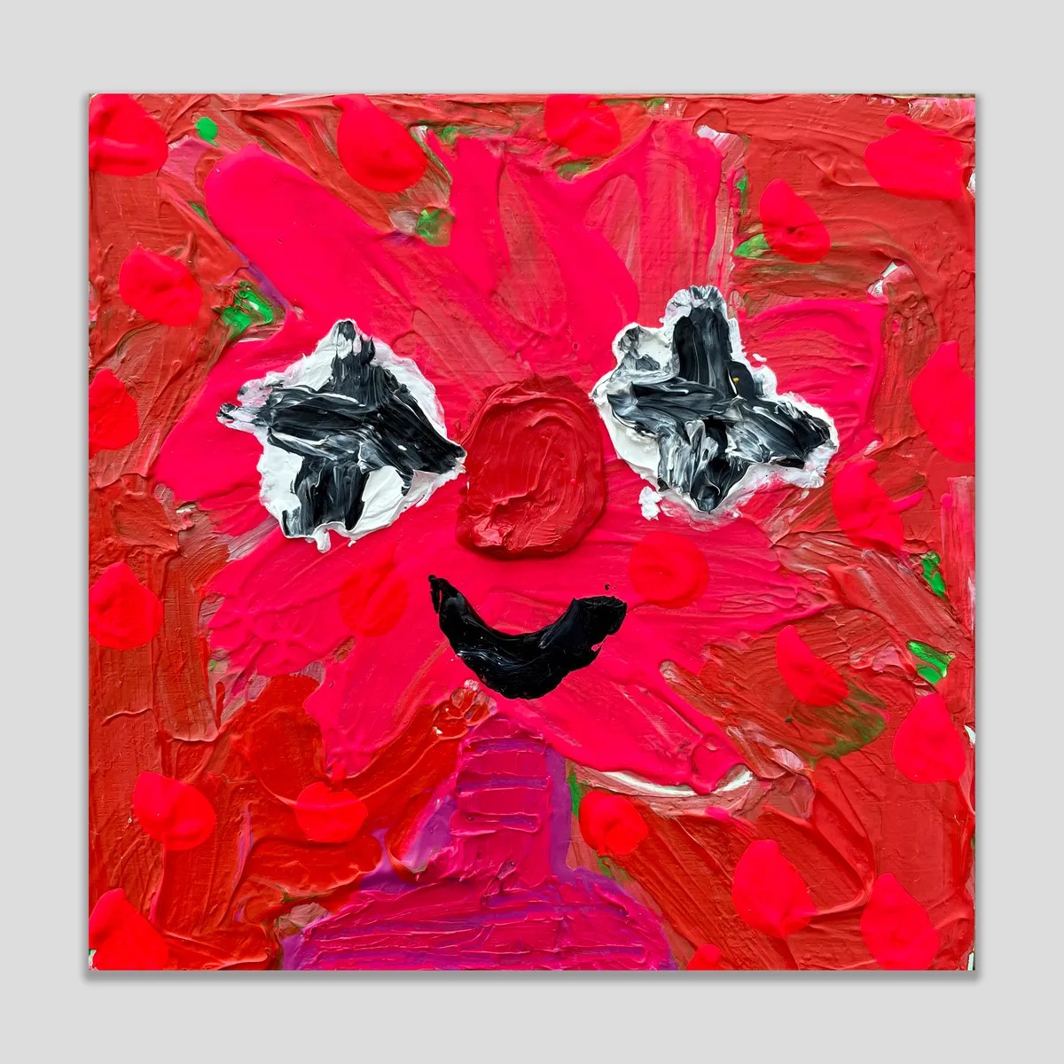 Fanny Brodar - Strawberry Bubblegum, 2022, Oil on wood panel