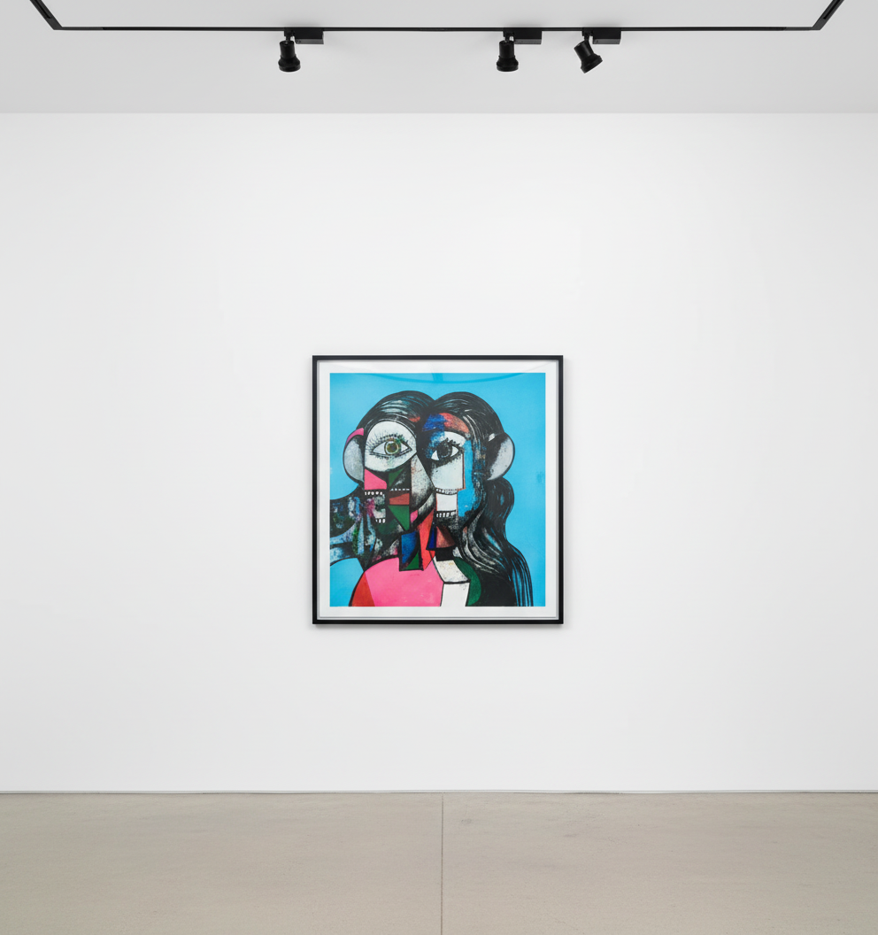 George Condo - Prismatic Head, 2024, 21 colour silkscreen with spot colours on 600gsm Somerset Tub Sized Radiant White paper