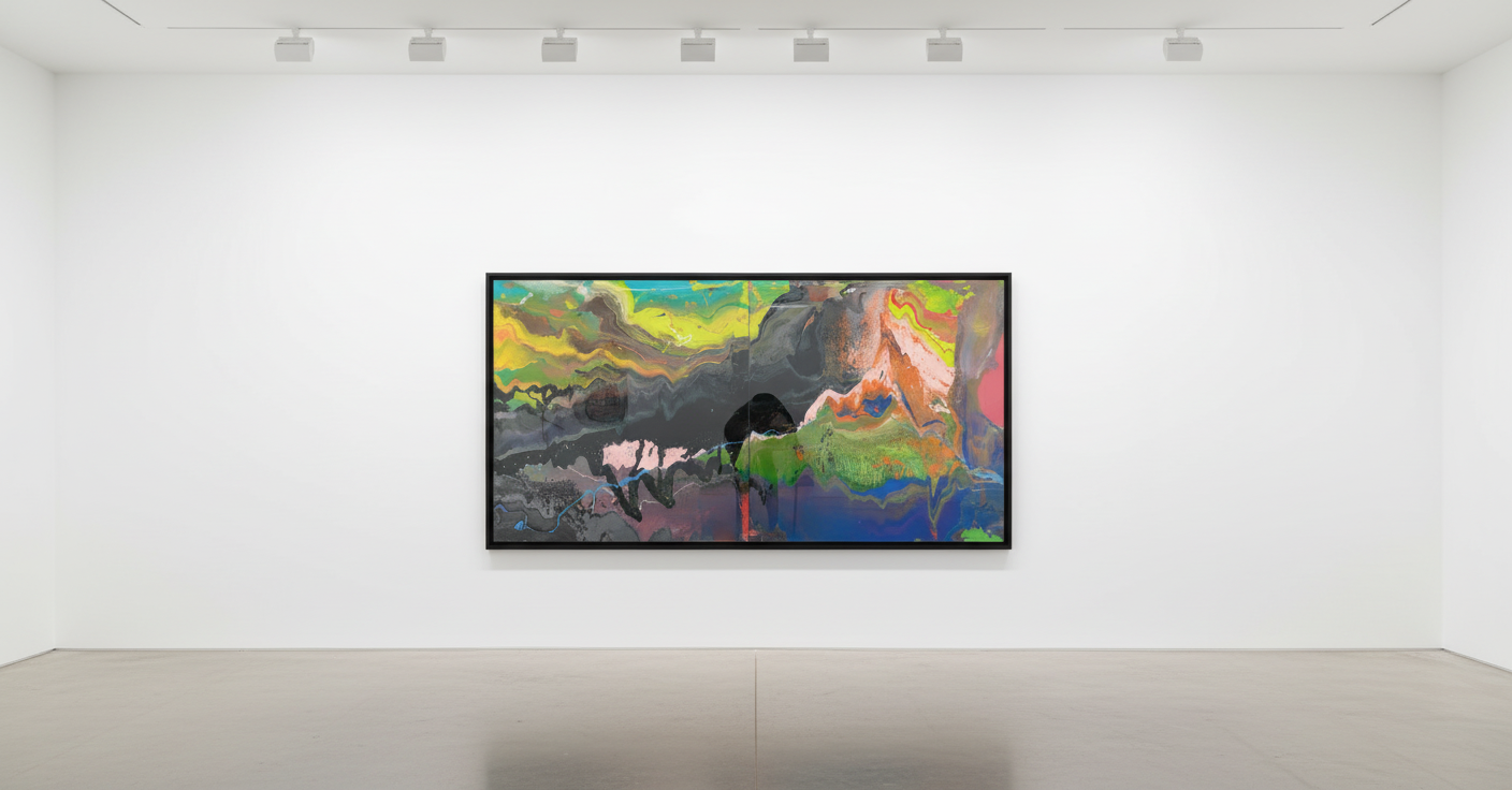 Gerhard Richter - Flow P16, 2016, Diasec-mounted chromogenic print mounted on aluminum