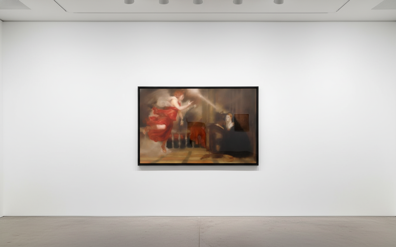 Gerhard Richter - Verkündigung Nach Rizian P12, 2015, Diasec-mounted giclée print on aluminium composite panel