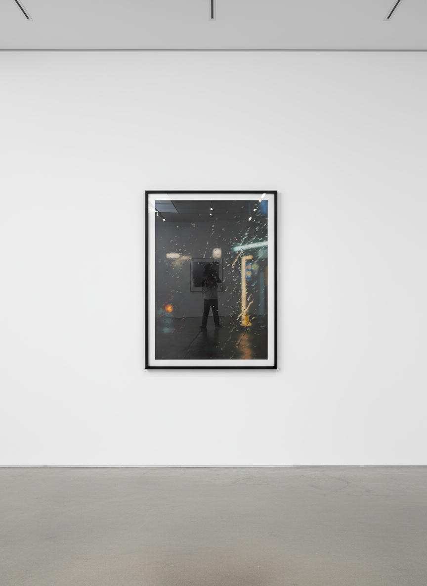 Gregory Thielker - Prelude (Neon Orange), 2024, Oil on canvas