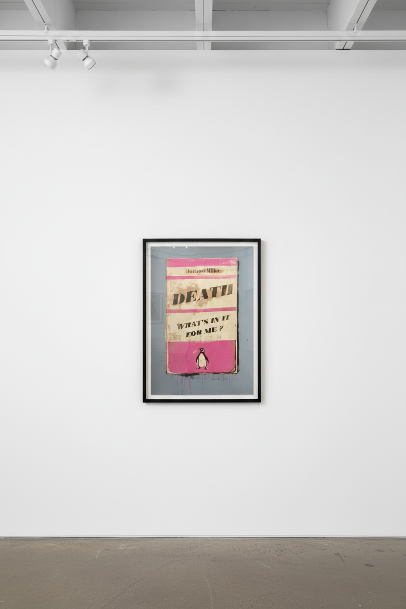 Harland Miller - Death What's In It For Me, Hand finished print