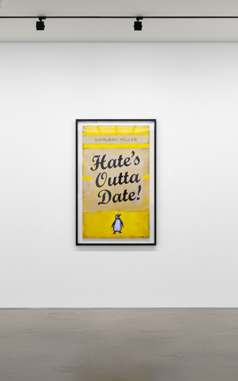 Harland Miller - Hate's Outta Date (Yellow), 2022, Screen print