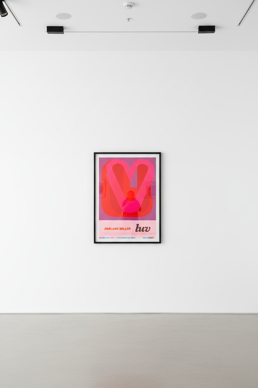 Harland Miller - Luv, 2023, Woodcut