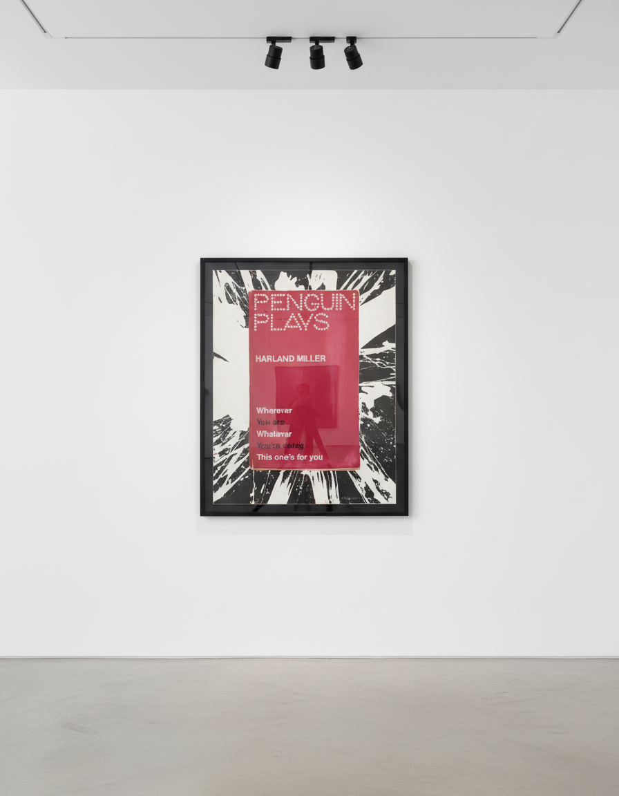 Harland Miller - Wherever You Are Whatever You're Doing, 2016, Oil and acrylic on screen print