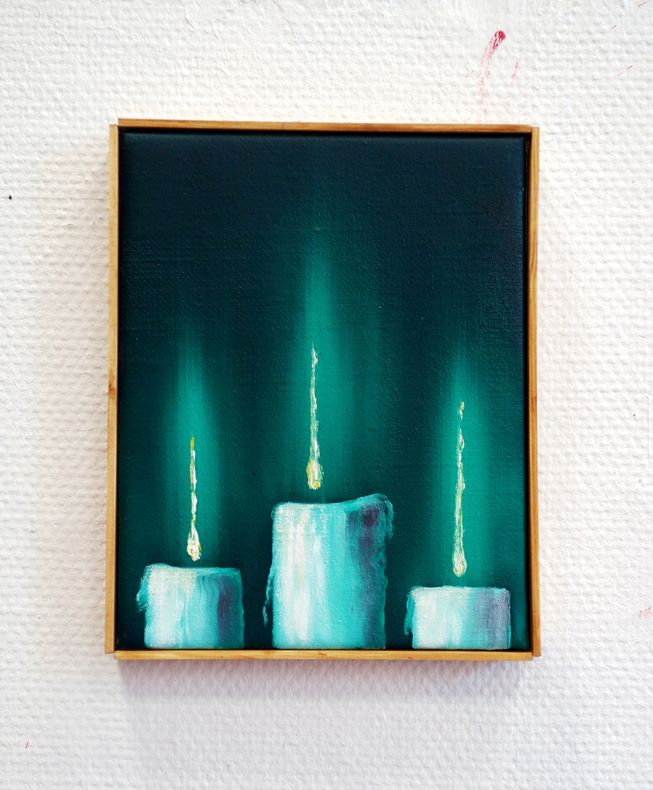 Hugo Baudouin - Green Candle, 2026, Oil on Linen