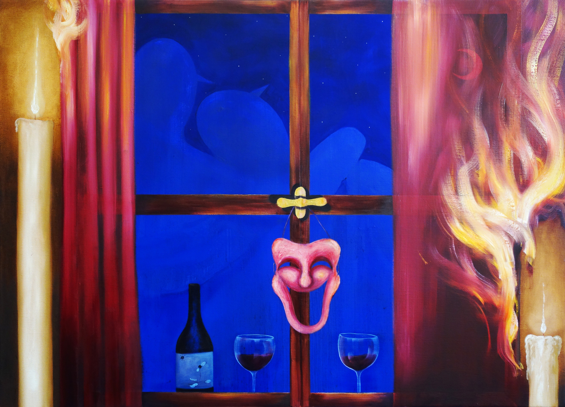 Hugo Baudouin - Fast Burn, 2026, Oil on Jute
