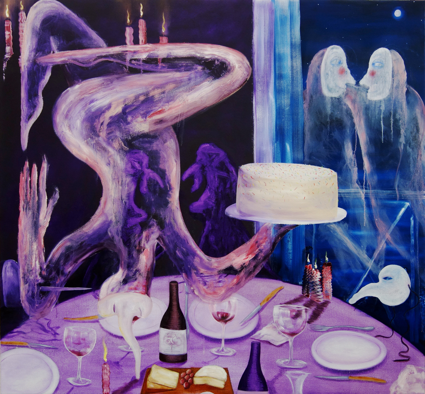 Hugo Baudouin - Let Them Eat Cake, 2026, Oil on Jute