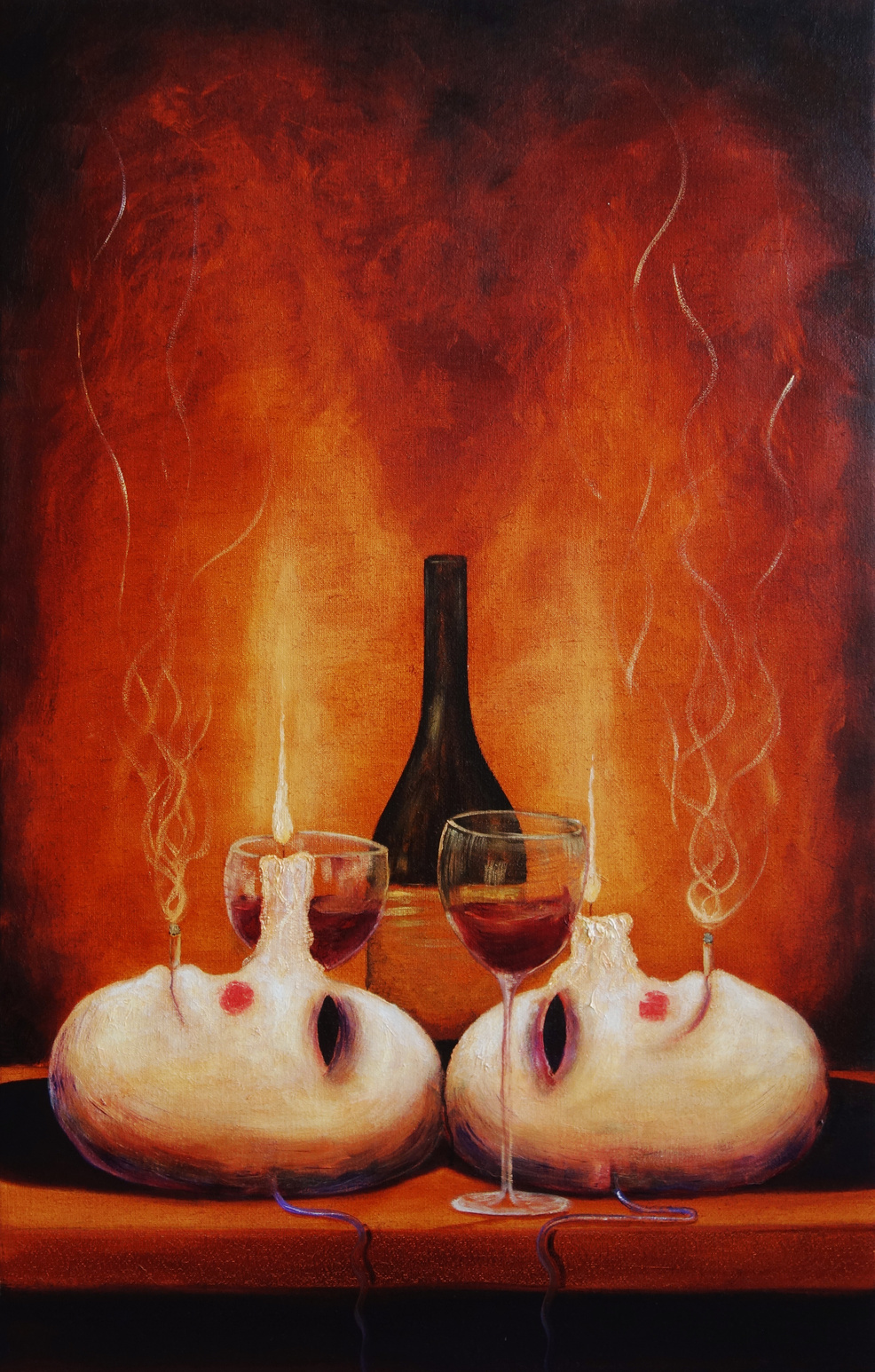 Hugo Baudouin - Un tête à tête #1, 2025, Oil on Jute 