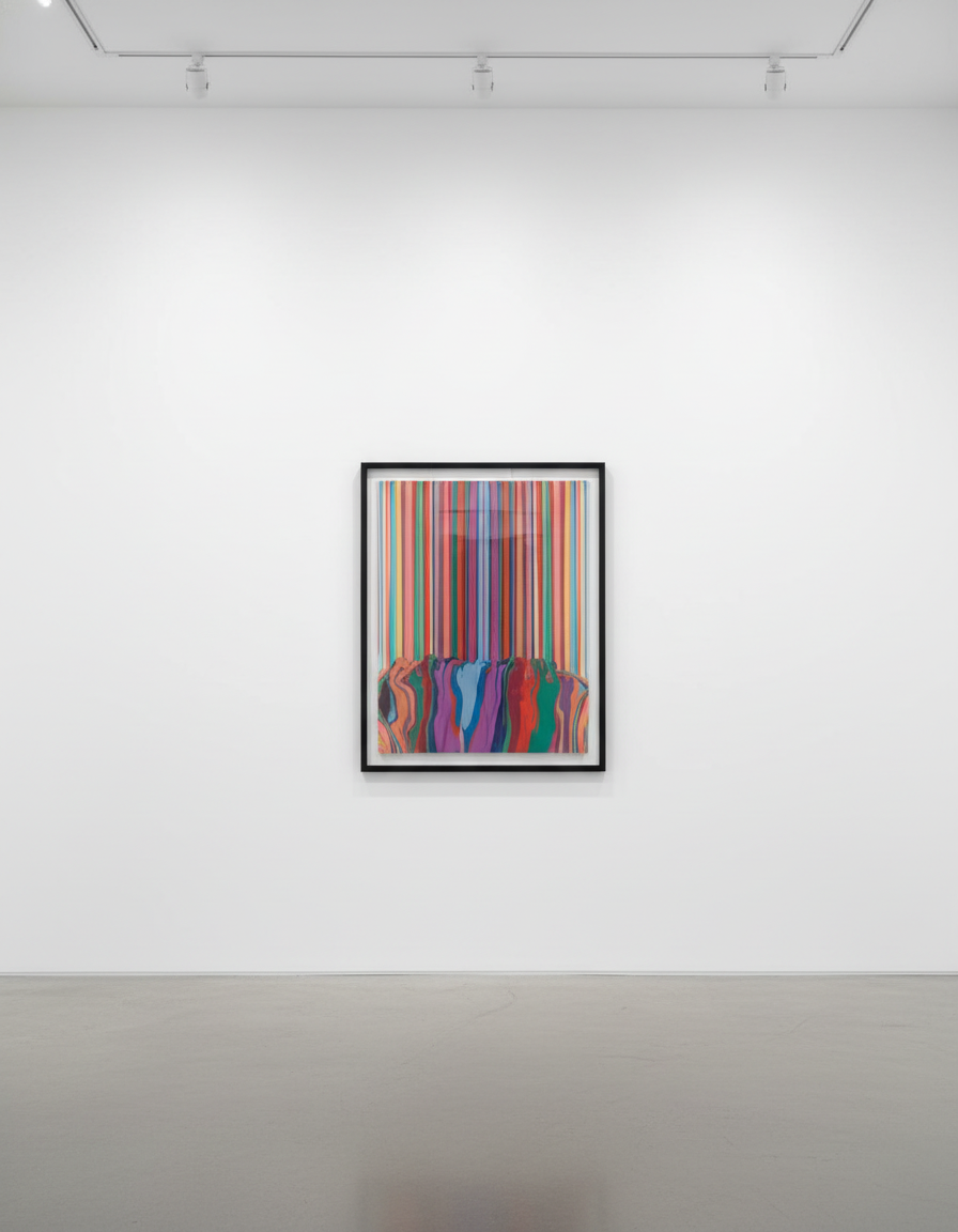 Ian Davenport - Turn Up, 2022, Acrylic on aluminium