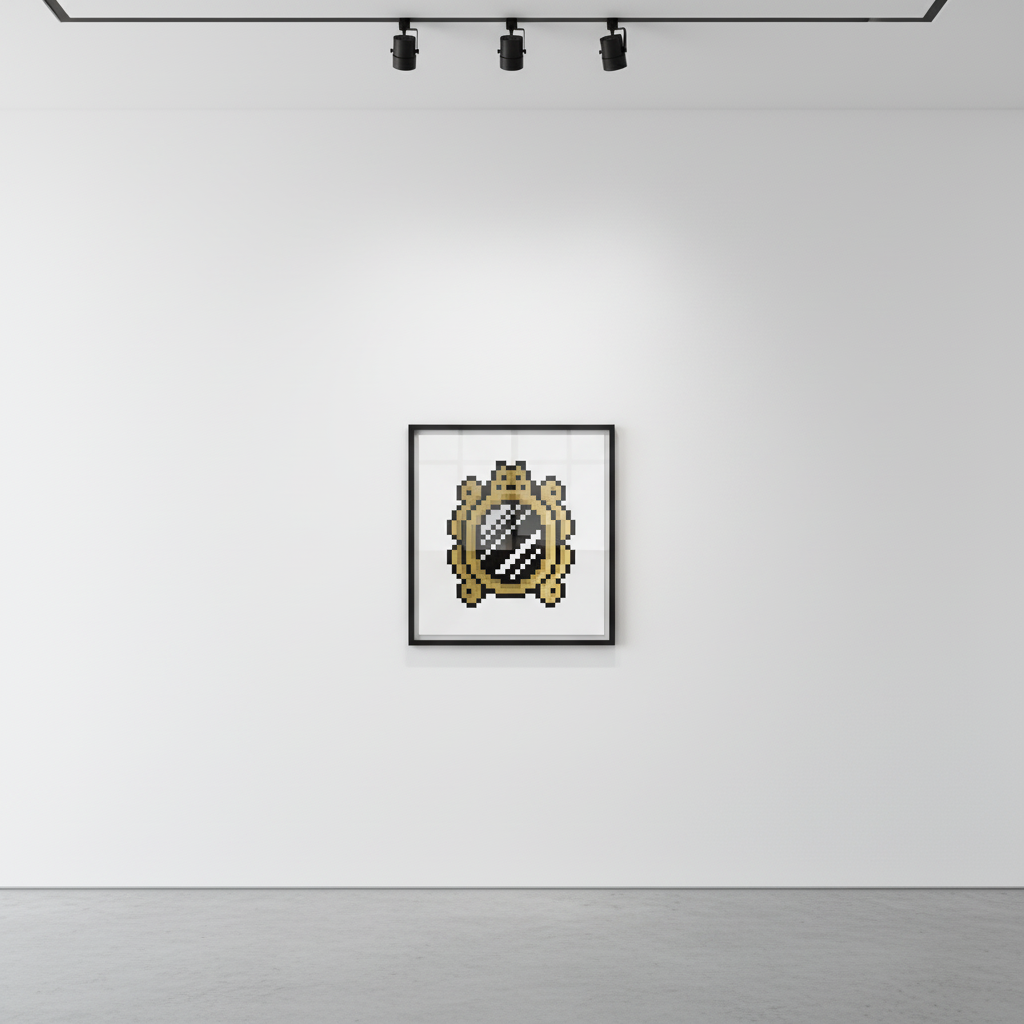 Invader - Versailles (Black), 2018, Embossed screen print on paper