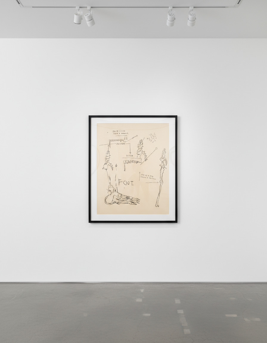 Jean-Michel Basquiat - Leg Of A Dog, 1983, Screen print on Okawara paper