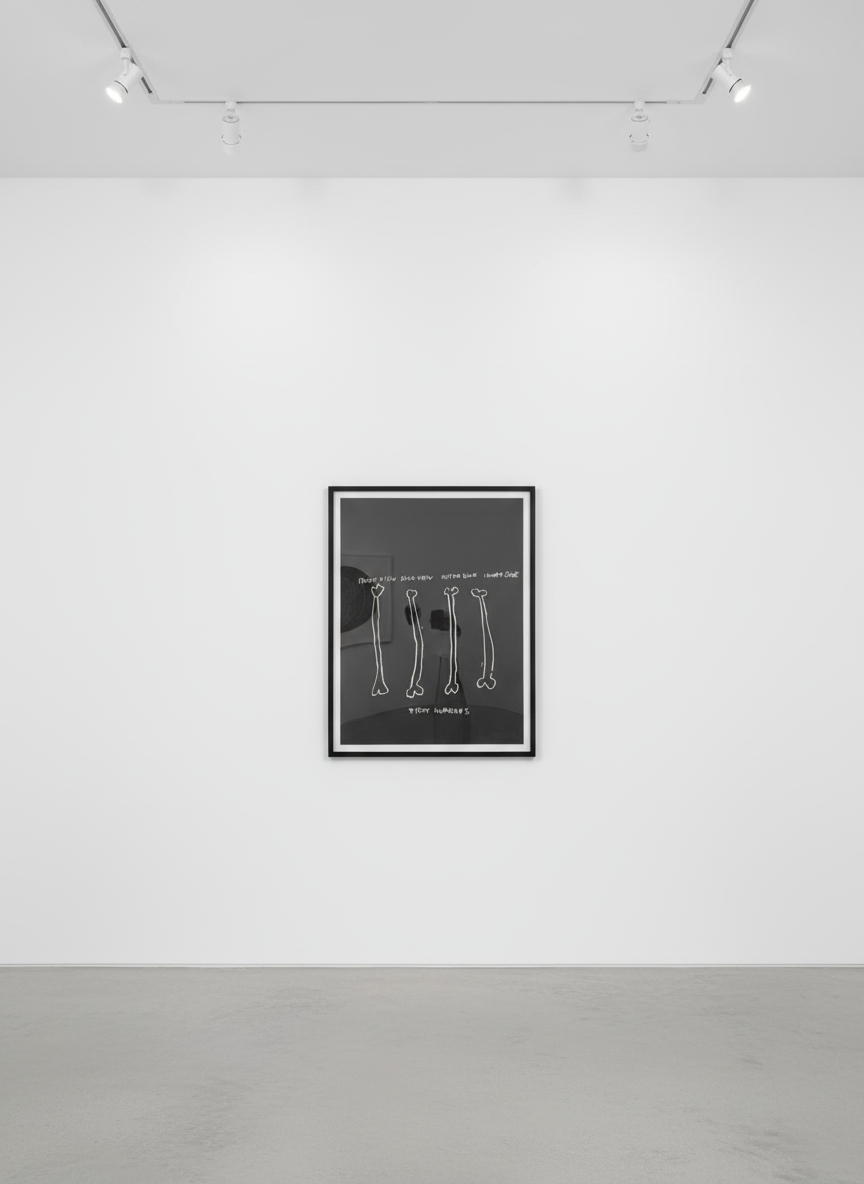 Jean-Michel Basquiat - Right Humerus, from Anatomy, 1982, Screen print