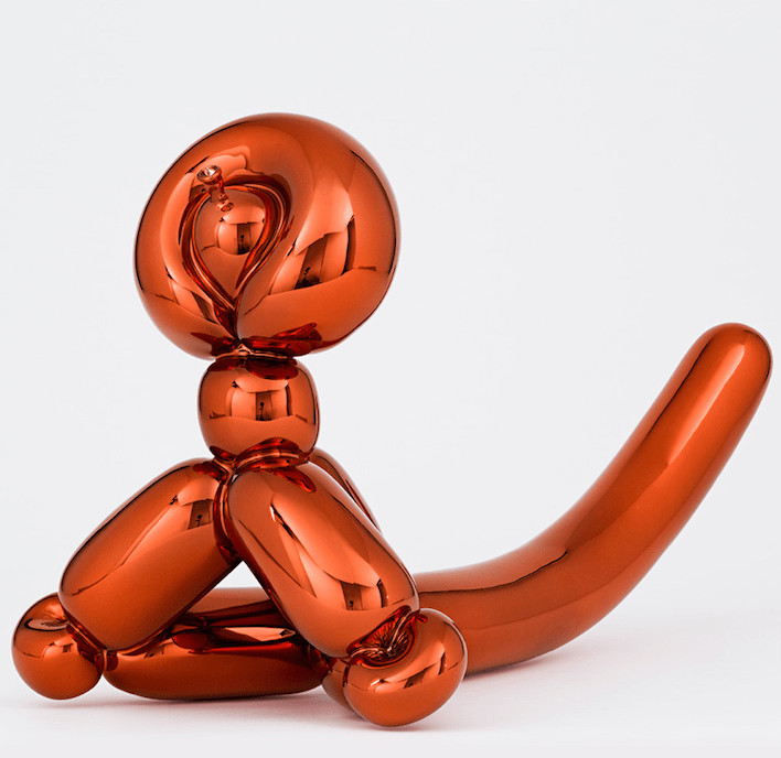 Jeff Koons - Balloon Monkey (Orange), 2019, Porcelain with chromatic coating