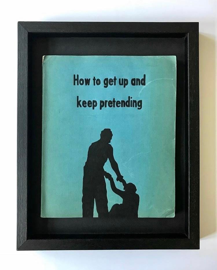 Johan Deckmann - How To Get Up and Keep Pretending, 2026, Acrylic on Book