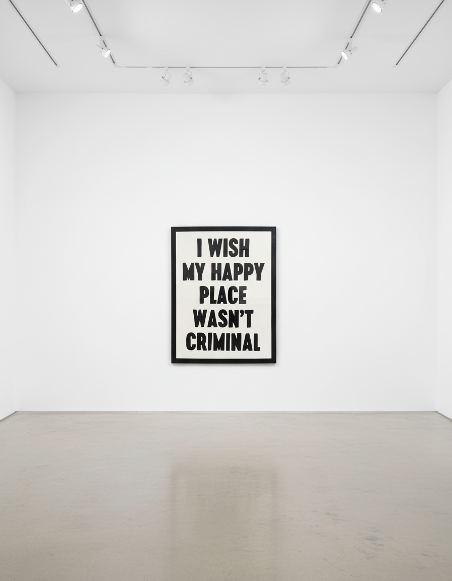 Johan Deckmann - I Wish My Happy Place Wasn't Criminal, 2023, Acrylic on canvas