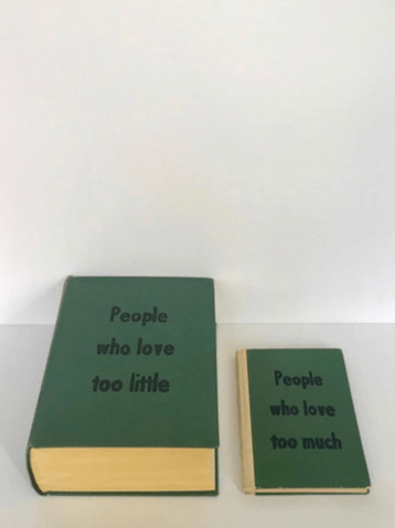 Johan Deckmann - People Who Love, 2019, Acrylic paint on repurposed book
