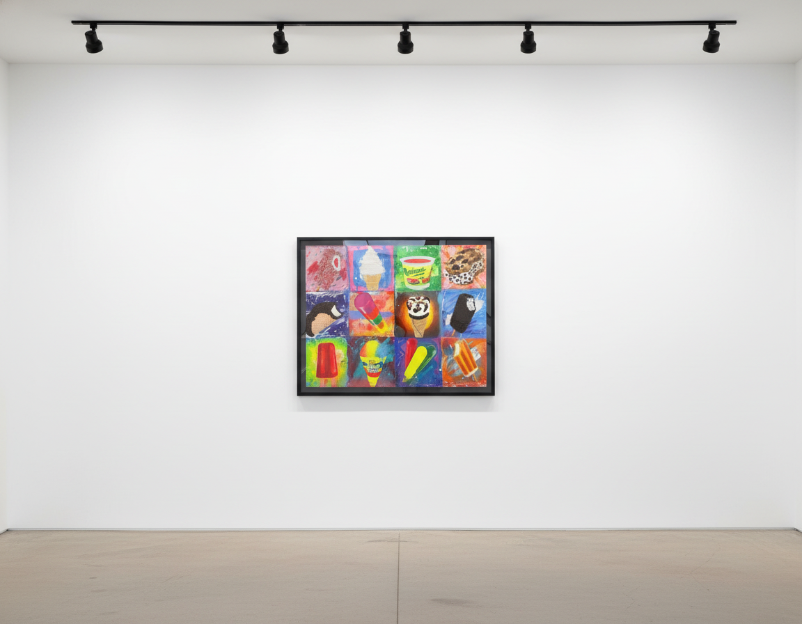 Jojo Anavim - 12 Ice Creams, 2023, Acrylic on canvas